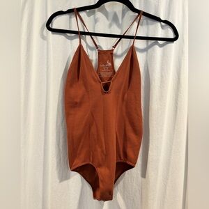 Free People Intimately Orange Bodysuit